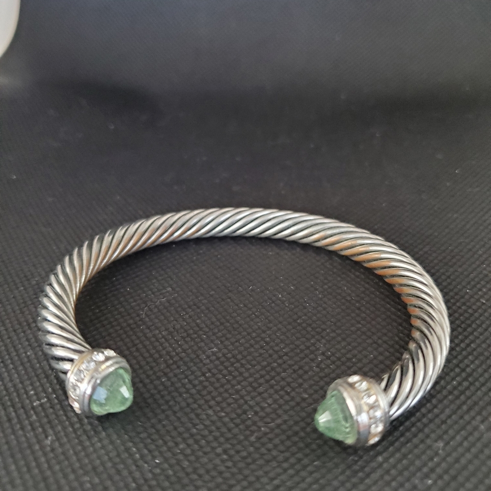 Silver David Yurman Style Bracelet
